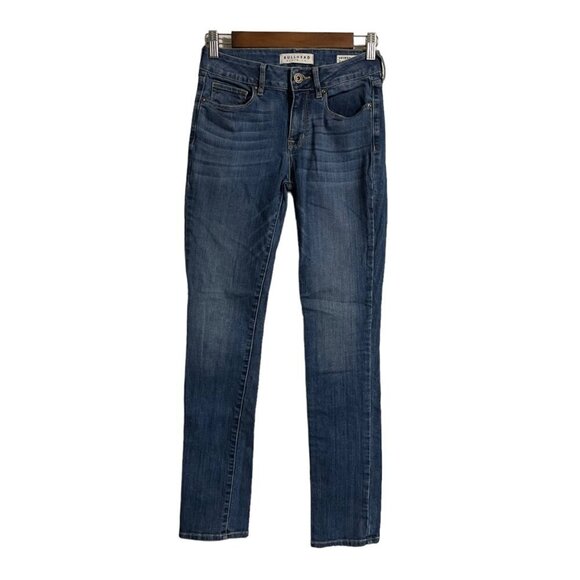 Bullhead Denim Womens Junior Dark Wash Mid Rise Stretch Skinny Jeans Size 5 - Picture 1 of 8